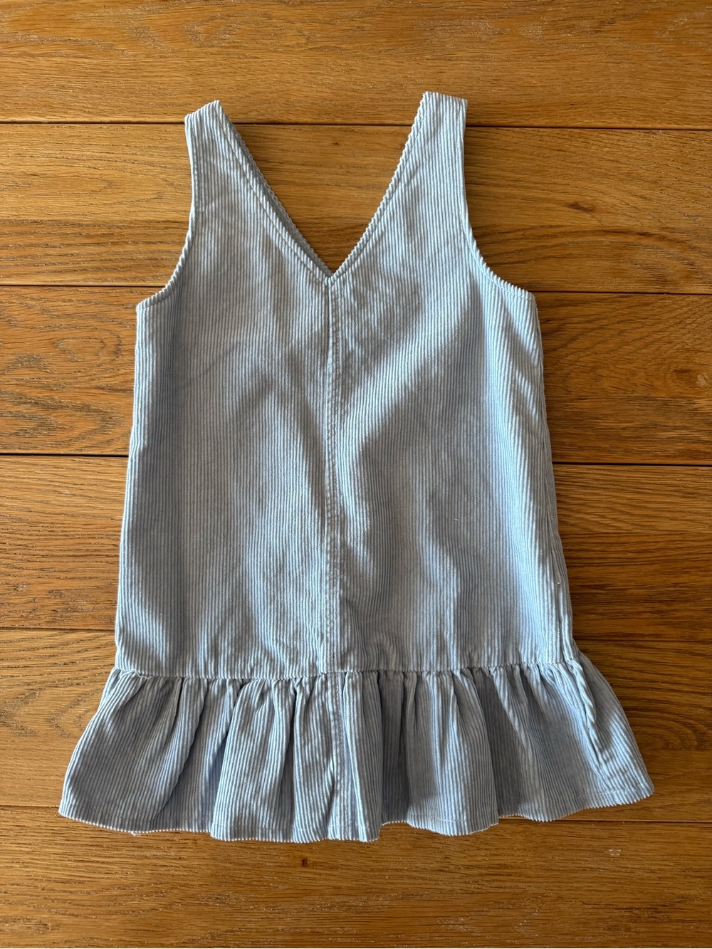 Primark Light Blue V-Neck Ruffle-Hem Tank Top
